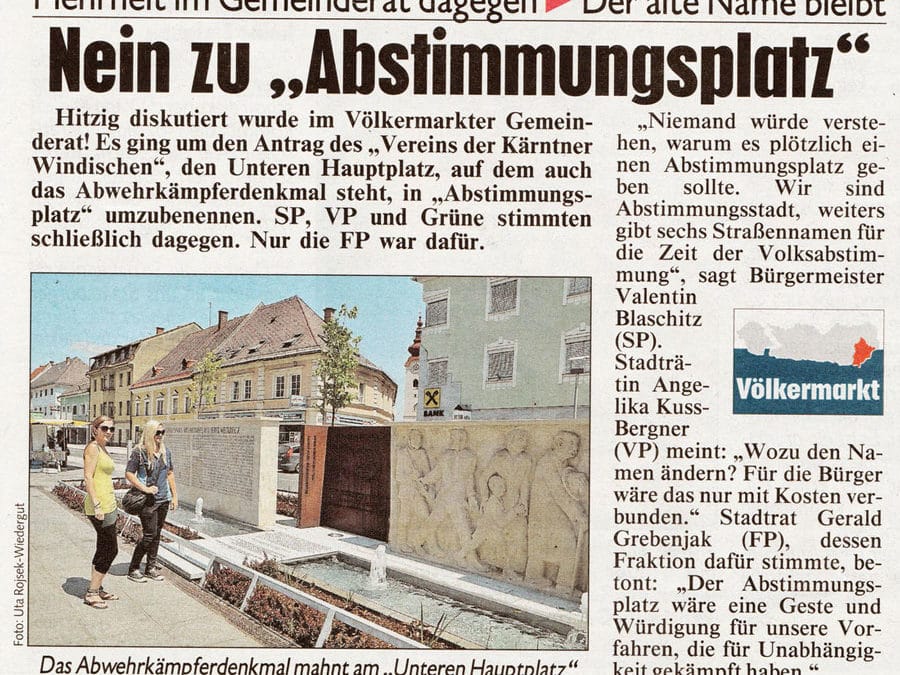 Nein zu “Abstimmungsplatz”