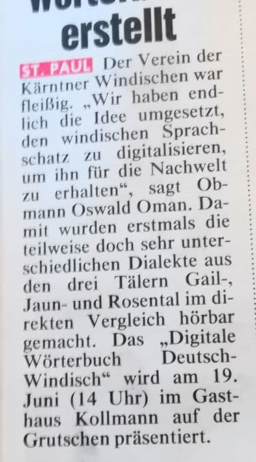 Digitales Wörterbuch erstellt