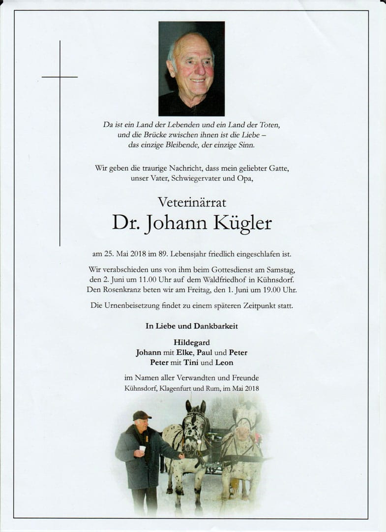 Dr.-Johann-Kuegler-Todesanzeige